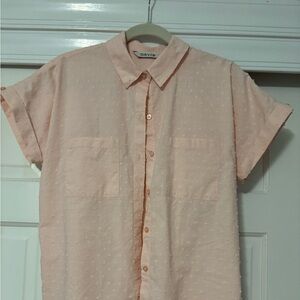 Orvis Women's Light Peach Button Down Shirt